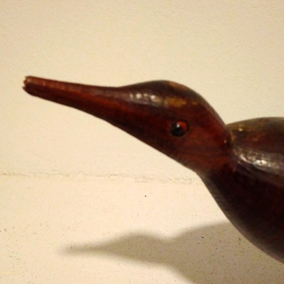 Artisan Hand Carved Rosewood Sandpiper Mid Century Modern Home Decor - Picture 2 of 11